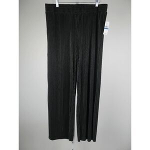 Studio by JPR Women's Pleated Wide Leg Pullon Pants Black XL